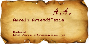Amrein Artemíszia névjegykártya